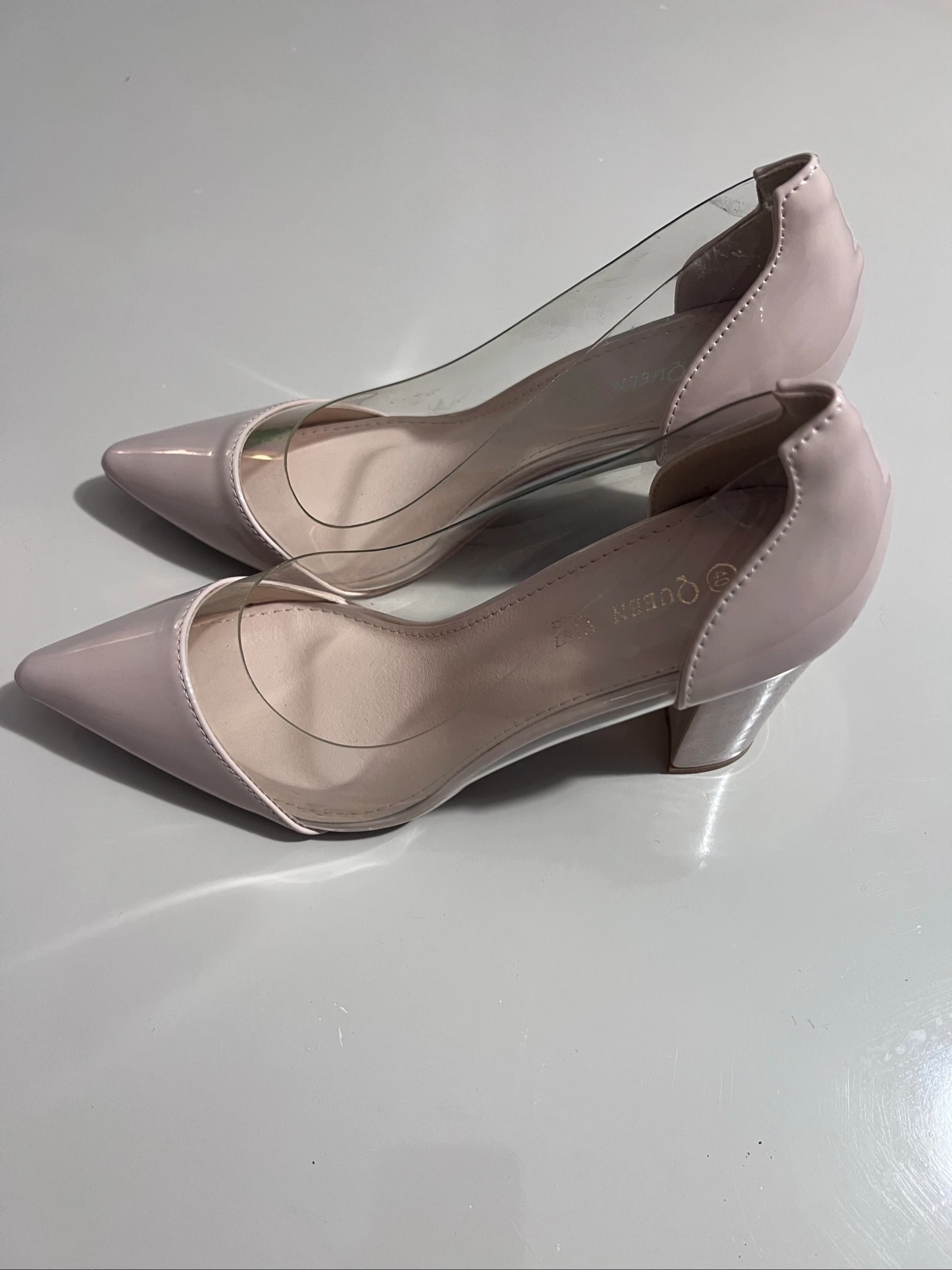 Escarpins transparents et nude Queen Vivi – Pointure 40 (Excellent état)